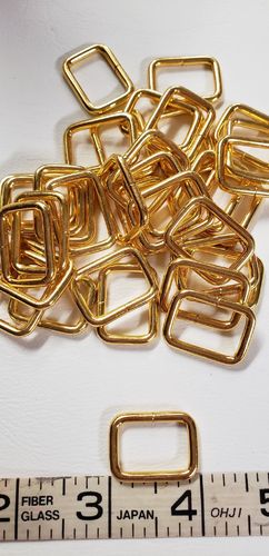 3/4 inch Rectangle Ring Gold package of 10 pieces