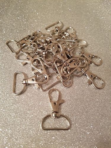 1 inch Lobster Clasps Silver Plated (choose pieces)