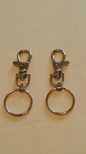 Lobster Clasp with 1 inch split ring swivels Silver Plated (choose pieces)