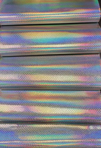 Silver Holographic Scales Vinyl 9 X 12 Sheet