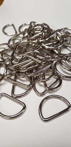 1 inch D ring (Silver) lot of 10 pieces
