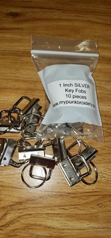 1 inch Silver Keyfob Hardware (Pack of 10)