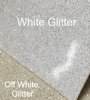 Whiter than Off-White Glitter Roll 12 X 54