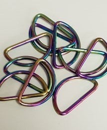 1 1/2 inch D ring (Rainbow) lot of 10 pieces