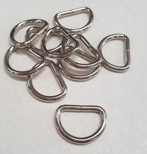 3/4  inch D ring (SILVER) lot of 10 pieces
