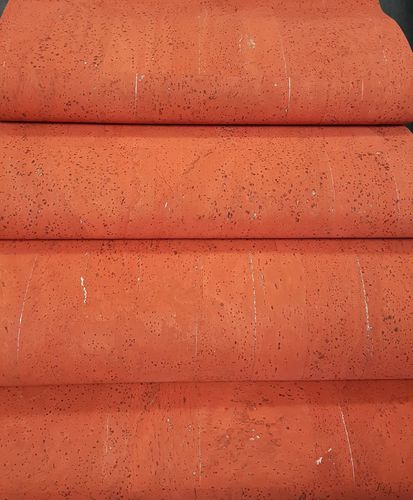Natural Cork Fabric Orange Roll 12 X 53 (4-29-22 -- NOT RESTOCKING)