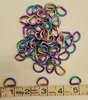 1/2  inch D ring (RAINBOW) lot of 10 pieces