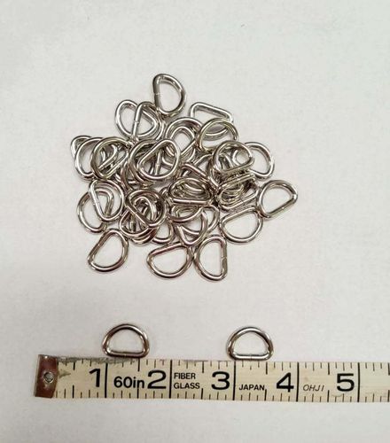 1/2  inch D ring (Silver) lot of 10 pieces