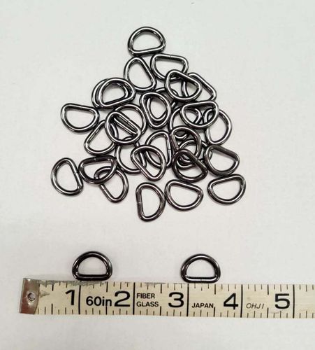 1/2  inch D ring (Gunmetal) lot of 10 pieces
