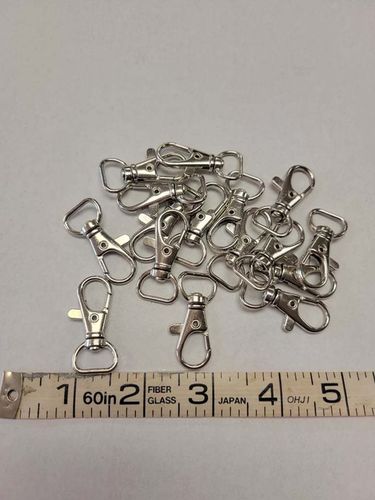 1/2 inch Lobster Clasps  (SILVER) lot of 10 pieces