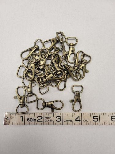 1/2 inch Lobster Clasps (ANTIQUE BRASS) lot of 10 pieces