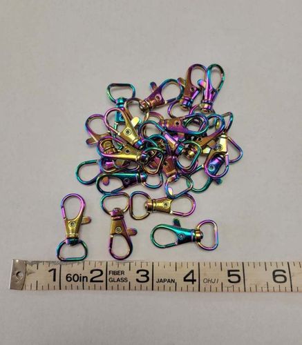 1/2 inch Lobster Clasps (RAINBOW) lot of 10 pieces