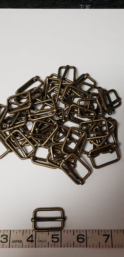 1 inch adjustable sliders Antique Brass package of 10 pieces