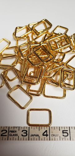 1 inch Rectangle Ring Gold package of 10 pieces
