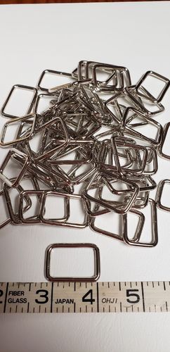 1 inch Rectangle Ring Silver package of 10 pieces