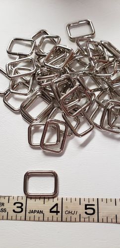 3/4 inch Rectangle Ring Silver package of 10 pieces