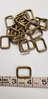 3/4 inch Rectangle Ring Antique Brass package of 10 pieces