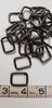 3/4 inch Rectangle Ring Gunmetal package of 10 pieces