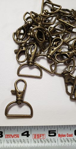 1 inch Lobster Clasps (Antique Brass) lot of 10 pieces