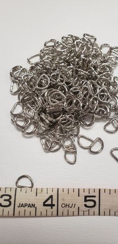 1/4  inch D ring (Silver) lot of 50 pieces