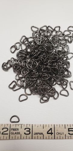 1/4  inch D ring (Gunmetal) lot of 50 pieces