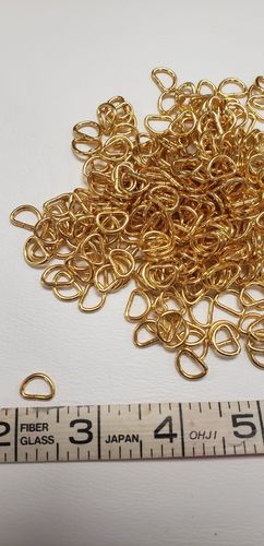 1/4  inch D ring (Gold) lot of 50 pieces