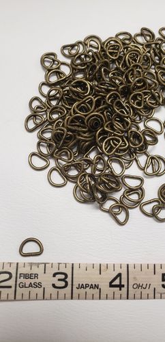 1/4  inch D ring (Antique Brass) lot of 50 pieces