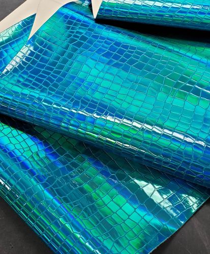 Fish Scales Holographic Cobalt Vinyl Roll 12 X 54 Limited Stock