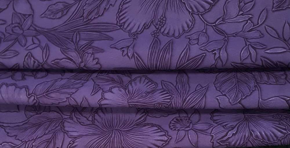 Floral Embossed Purple Vinyl