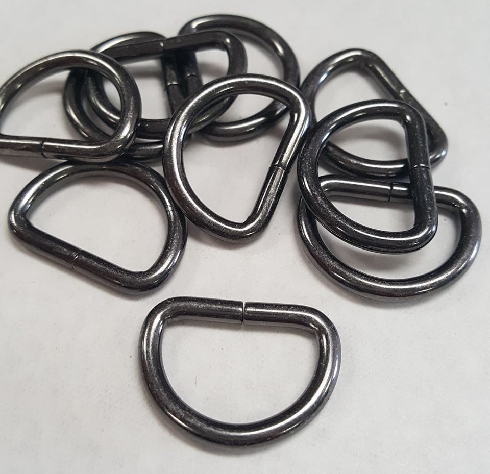 3/4  inch D ring (GUN METAL) lot of 10 pieces