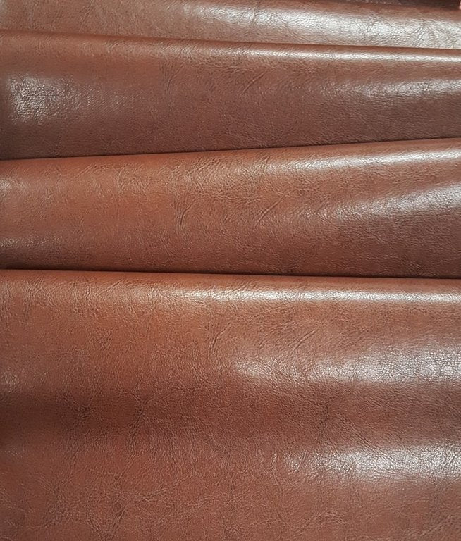 Rustic Faux Leather Brown Vinyl