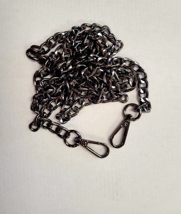 Chain Purse Strap Gunmetal 51"