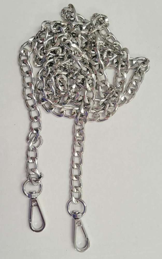 Chain Purse Strap Silver 51"