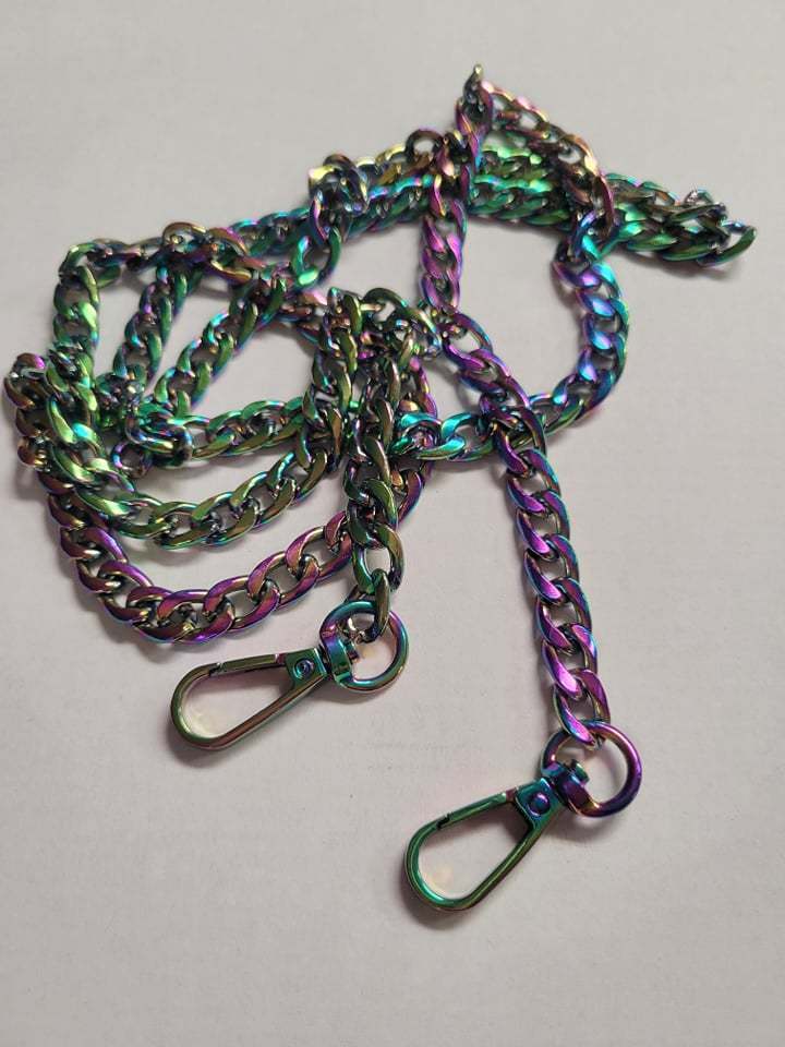 Chain Purse Strap Rainbow 51"