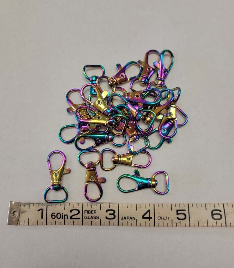 1/2 inch Lobster Clasps (RAINBOW) lot of 10 pieces