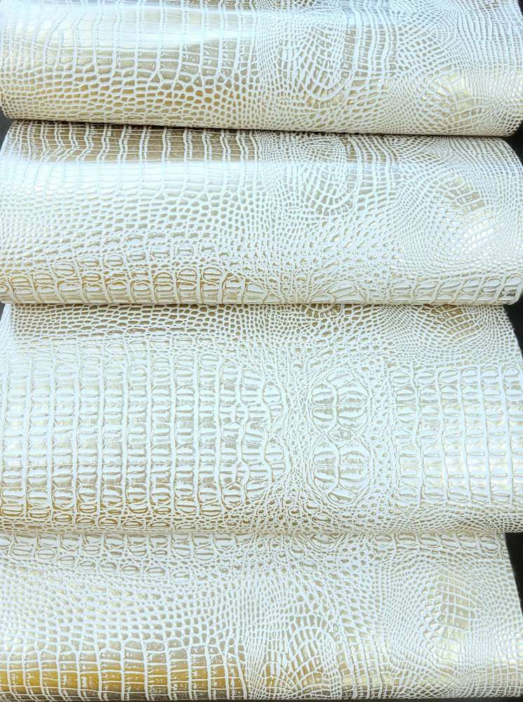 Rio Reptile White Gold Vinyl Roll