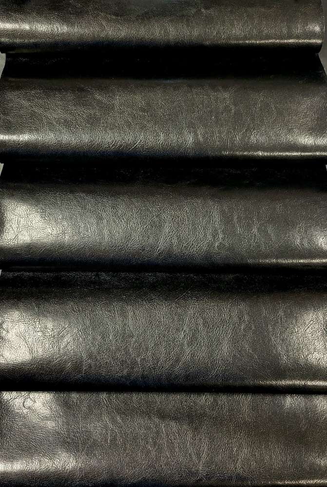 Rustic Faux Leather Black Vinyl