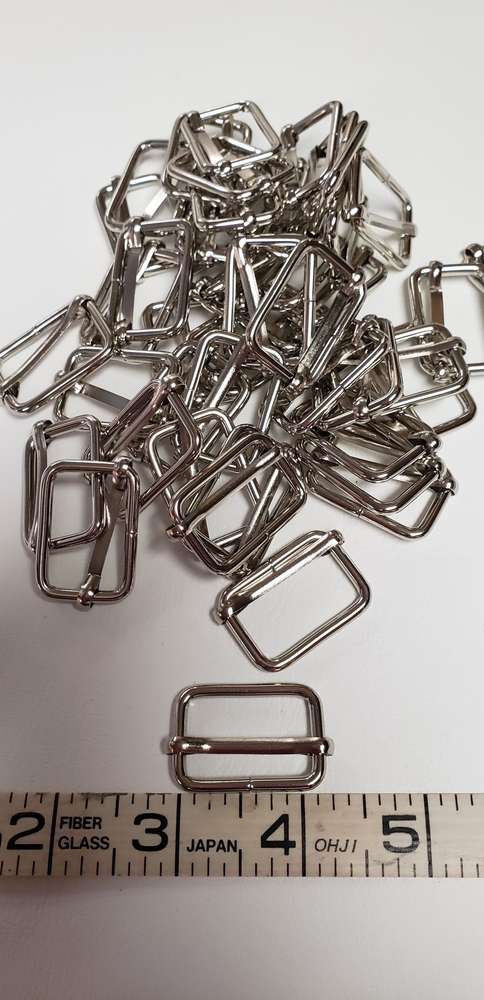 1 inch adjustable sliders Silver package of 10 pieces