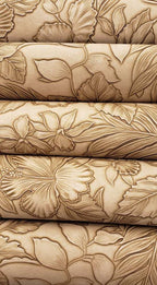Floral Embossed Hazelnut Vinyl