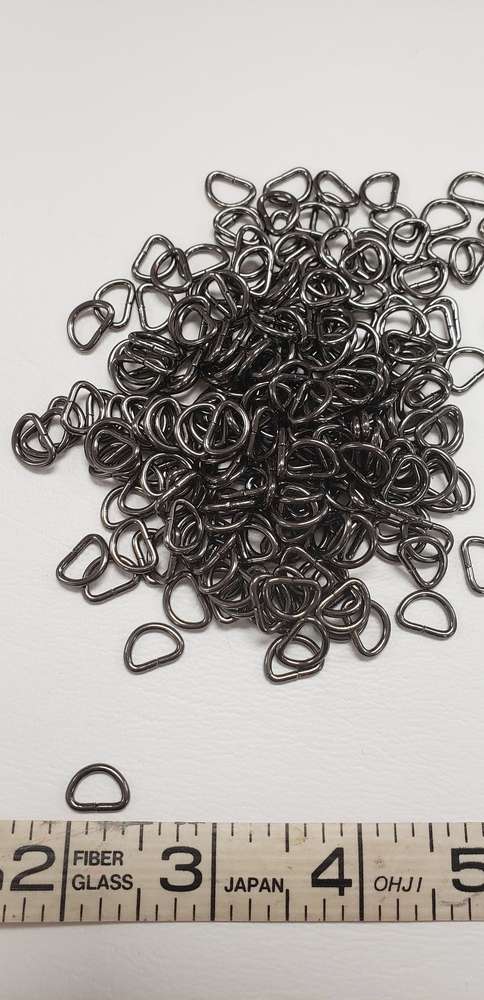 1/4  inch D ring (Gunmetal) lot of 50 pieces