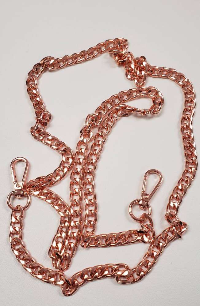 Chain Purse Strap Rose Gold 51"
