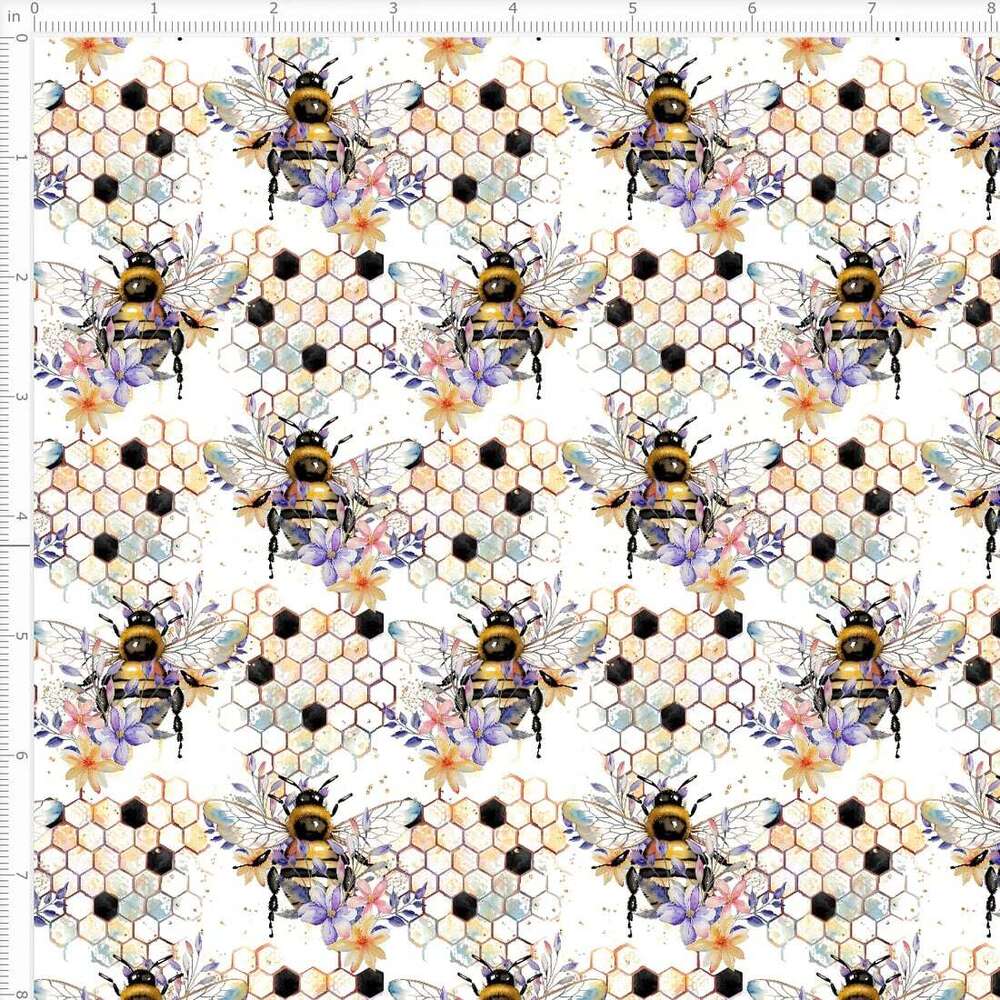 Bumblebees on White TPU/Clear Vinyl