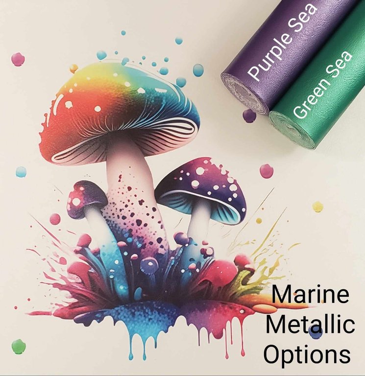 Neon Magic Mushroom Vinyl Panel