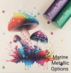 Neon Magic Mushroom Vinyl Panel