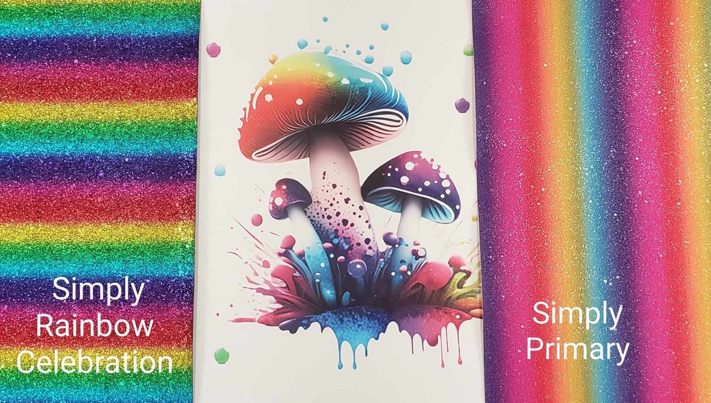 Neon Magic Mushroom Vinyl Panel