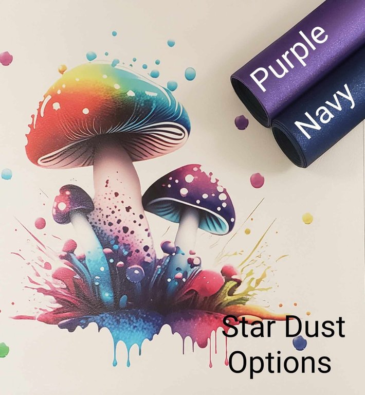 Neon Magic Mushroom Vinyl Panel