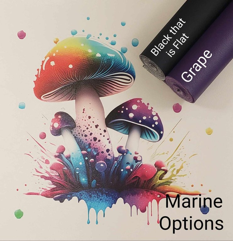 Neon Magic Mushroom Vinyl Panel