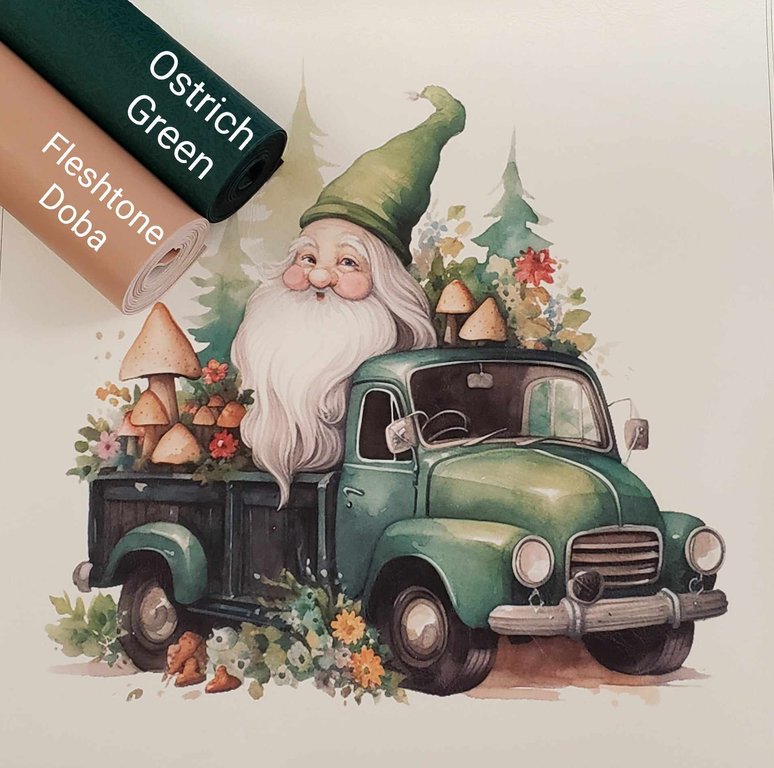 Gnomes on the Go Green Vinyl Panel