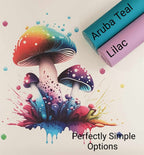 Neon Magic Mushroom Vinyl Panel