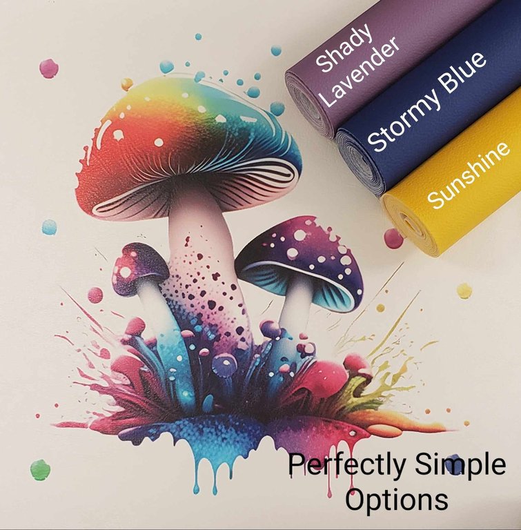 Neon Magic Mushroom Vinyl Panel